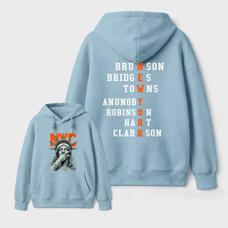 NewYork 2 Side Basketball Fans Hoodie