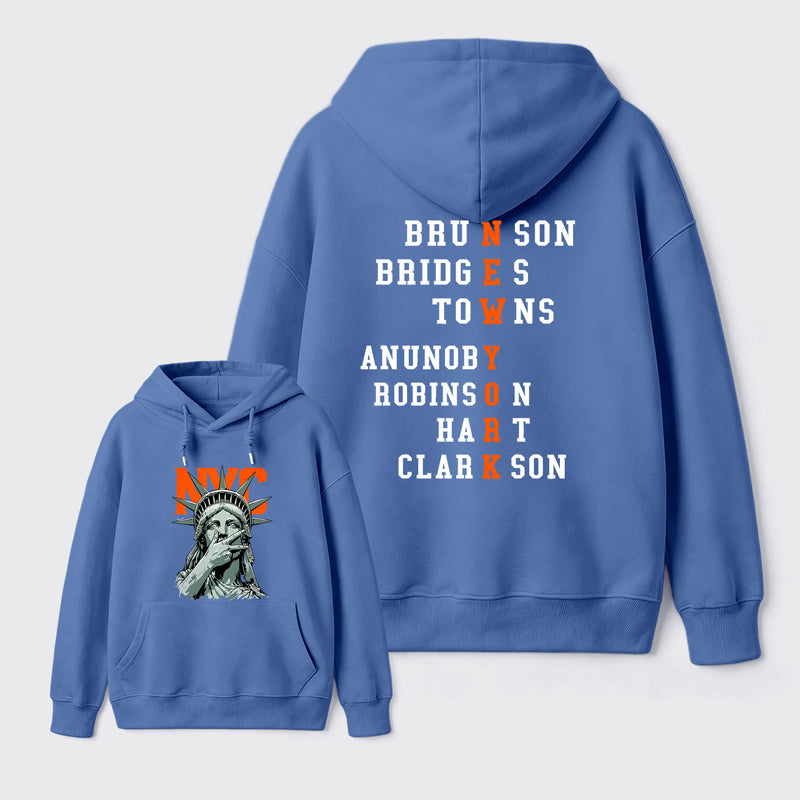 NewYork 2 Side Basketball Fans Hoodie