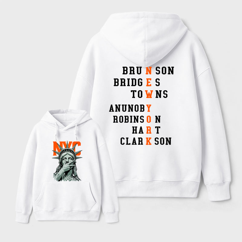 NewYork 2 Side Basketball Fans Hoodie