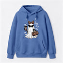 Boo-Jee Leopard Ghost Funny Fall Halloween Hoodie