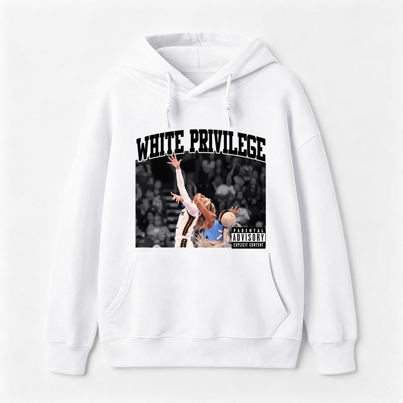 White Privilege Graphic Funny Basketball Meme Hoodie