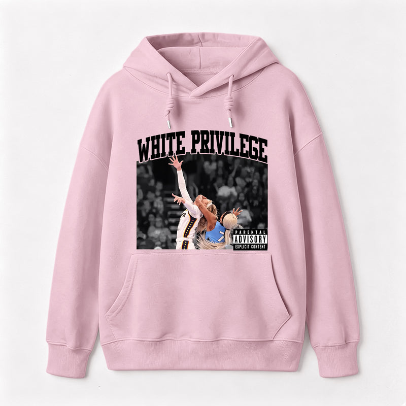 White Privilege Graphic Funny Basketball Meme Hoodie