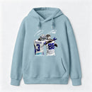 Vintage Close-Up Football Athlete Signature Graphic Hoodie